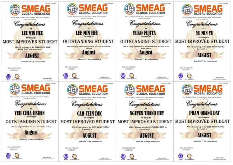 Lịch năm học 2019-2020 tại SMEAG Philippines