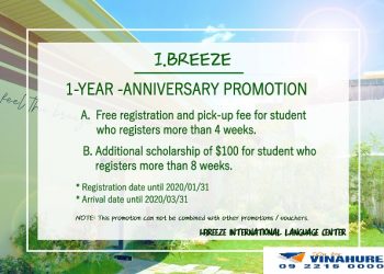 Ưu đãi chào xuân trường Anh ngữ I.Breeze