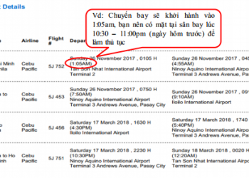 Thủ tục nhập cảnh và nối chuyến tại Manila đi ILOILO, Philippines