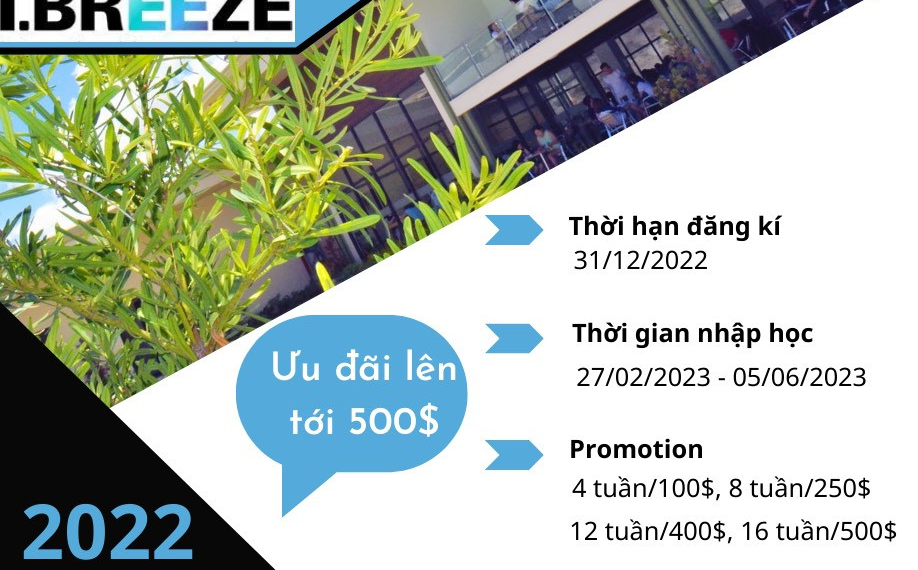 ƯU ĐÃI HẤP DẪN TẠI TRƯỜNG ANH NGỮ I-BREEZE